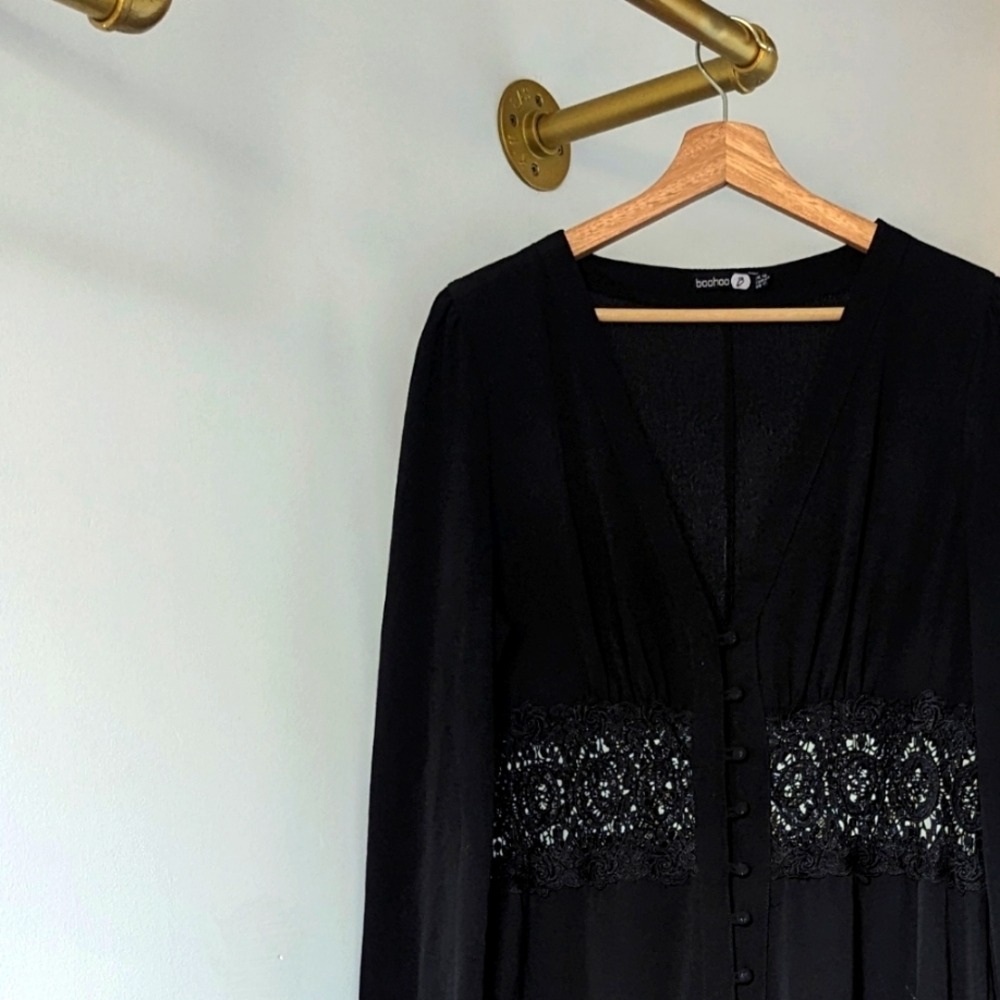 Boohoo Elegant Black Top
